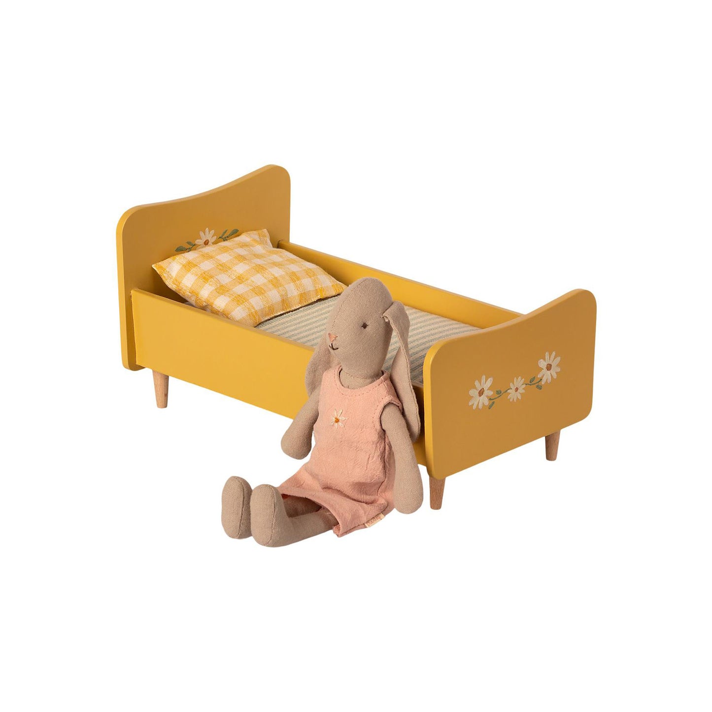 Mini Wooden Bed - Yellow